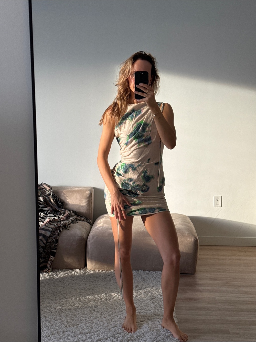 Zara Sleeveless Tie-Dye Mini Dress